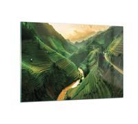 Impression sur Verre 120x80cm Tableaux Image Photo Flap Riz Vietnam Decoration