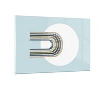 Impression sur Verre 120x80cm Tableaux Image Photo Formes roue lignes Decoration
