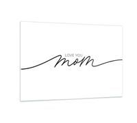 Impression sur Verre 120x80cm Tableaux Image Photo Je t'aime maman Decoration