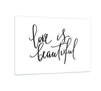 Impression sur Verre 120x80cm Tableaux Image Photo La vie est belle Decoration