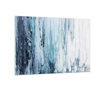 Impression sur Verre 120x80cm Tableaux Image Photo L'Abstraction Ecchymose Bleu