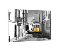 Impression sur Verre 120x80cm Tableaux Image Photo Tram Portugal Lisbonne