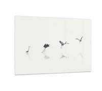 Impression sur Verre 120x80cm Tableaux Image Photo Vol Oiseau Héron Decoration