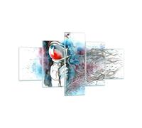 Impression sur Verre 125x70cm Tableaux Astronaute Univers astronomie explorateur