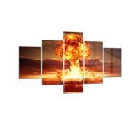 Impression sur Verre 125x70cm Tableaux Guerre bombe nu ire champignon