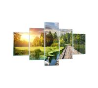 Impression sur Verre 125x70cm Tableaux Image architecture promenade Swan Paysage