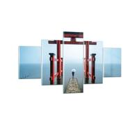 Impression sur Verre 125x70cm Tableaux Image Itsukushima-Jinja Temple Parapluie