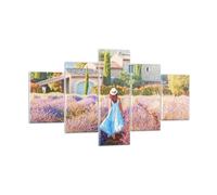 Impression sur Verre 125x70cm Tableaux Image Photo Boho Bruyères Femme
