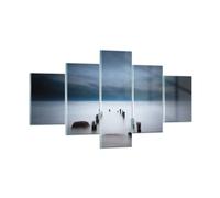 Impression sur Verre 125x70cm Tableaux Image Photo Brise Lames Brouillard Nuit