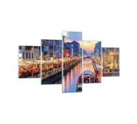 Impression sur Verre 125x70cm Tableaux Image Photo Canal Grande Soir Decoration