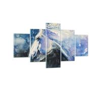 Impression sur Verre 125x70cm Tableaux Image Photo Cheval Aquarelle Portrait