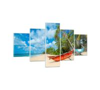 Impression sur Verre 125x70cm Tableaux Image Photo Golfe océan paume bateau