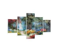 Impression sur Verre 125x70cm Tableaux Image Photo Impressionnisme Nature Forêt