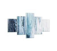 Impression sur Verre 125x70cm Tableaux Image Photo L'Abstraction Ecchymose Bleu