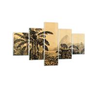 Impression sur Verre 125x70cm Tableaux Image Photo Palmiers Forest Des Pluies