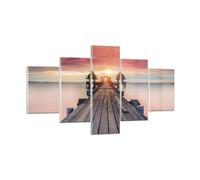 Impression sur Verre 125x70cm Tableaux Image Photo Pont Bois Marche Decoration