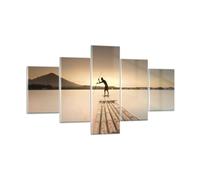 Impression sur Verre 125x70cm Tableaux Image Photo Radeau Ouest Le Soleil