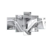 Impression sur Verre 125x70cm Tableaux Image Photo Science Illusion Escaliers