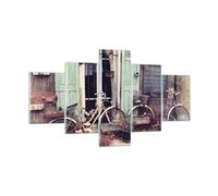 Impression sur Verre 125x70cm Tableaux Image Photo Vélos Vintage Immeuble