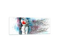 Impression sur Verre 140x50cm Tableaux Astronaute Univers astronomie explorateur