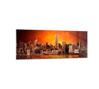 Impression sur Verre 140x50cm Tableaux Image Amérique architecture rue tourisme