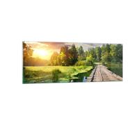 Impression sur Verre 140x50cm Tableaux Image architecture promenade Swan Paysage
