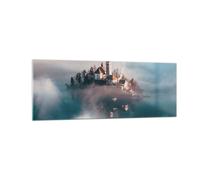 Impression sur Verre 140x50cm Tableaux Image Photo Alpes Bled Église Decoration