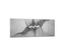 Impression sur Verre 140x50cm Tableaux Image Photo Baiser Amour Couple