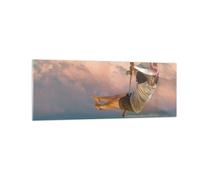 Impression sur Verre 140x50cm Tableaux Image Photo Bascule Corde Ciel Decoration