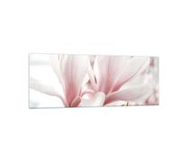 Impression sur Verre 140x50cm Tableaux Image Photo Brindille Magnolia Fleur
