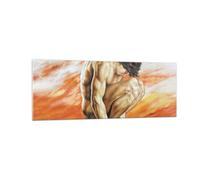Impression sur Verre 140x50cm Tableaux Image Photo Corps Homme Coloré Decoration