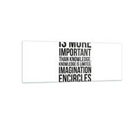 Impression sur Verre 140x50cm Tableaux Image Photo Einstein Maxime Imaginaire