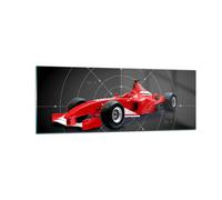Impression sur Verre 140x50cm Tableaux Image Photo Formule F1 voiture vitesse
