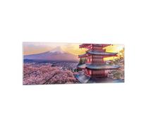 Impression sur Verre 140x50cm Tableaux Image Photo Fuji Choreito Pagode