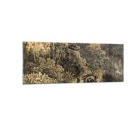 Impression sur Verre 140x50cm Tableaux Image Photo Jungle Indigènes Rivière