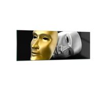 Impression sur Verre 140x50cm Tableaux Image Photo Masque théâtre scène acteur