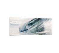 Impression sur Verre 140x50cm Tableaux Image Photo Vague Mer Océan Decoration