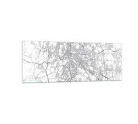 Impression sur Verre 140x50cm Tableaux Image Photo Ville Carte Rome Decoration