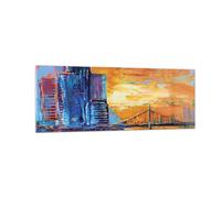 Impression sur Verre 140x50cm Tableaux Image Photo Ville Pont Empâtement