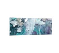 Impression sur Verre 140x50cm Tableaux L'Abstraction En Trois Dimensions Bleu