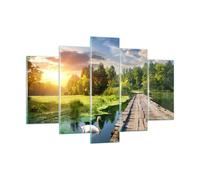 Impression sur Verre 150x100cm Tableaux architecture promenade Swan Paysage