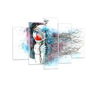 Impression sur Verre 150x100cm Tableaux Astronaute Univers astronomie
