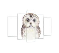 Impression sur Verre 150x100cm Tableaux Chouette Chouette Hulotte Graphiques