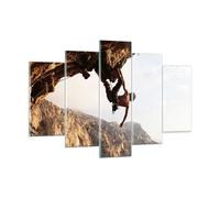 Impression sur Verre 150x100cm Tableaux Image Escalade extrême montagnes Grèce