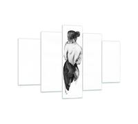 Impression sur Verre 150x100cm Tableaux Image Photo Aquarelle Femme Nudité