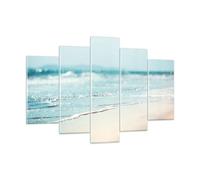 Impression sur Verre 150x100cm Tableaux Image Photo Bord Vague Eau Decoration