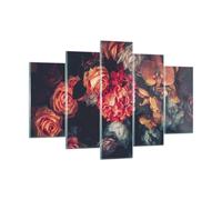 Impression sur Verre 150x100cm Tableaux Image Photo Bouquet Fleurs Roses