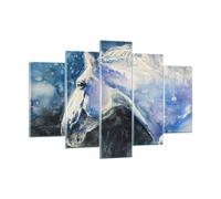 Impression sur Verre 150x100cm Tableaux Image Photo Cheval Aquarelle Portrait