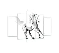 Impression sur Verre 150x100cm Tableaux Image Photo Cheval Galop Des Animaux