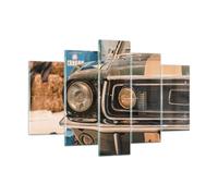Impression sur Verre 150x100cm Tableaux Image Photo Couverture Ford Mustang